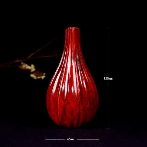 0210高密小叶紫檀大料木雕工艺品【花瓶一对】精工