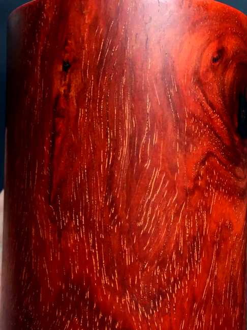 【笔筒】文房用品小叶紫檀鸡血红高油密树疖瘤疤满金星料子油密性