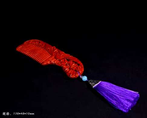 小叶木梳,印度小叶紫檀手工精雕木梳