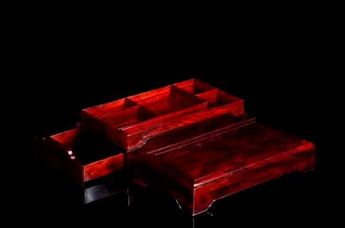 多宝盒也叫机关盒多格收纳暗榫锁栓传统木匠工艺榫卯结构线条优美