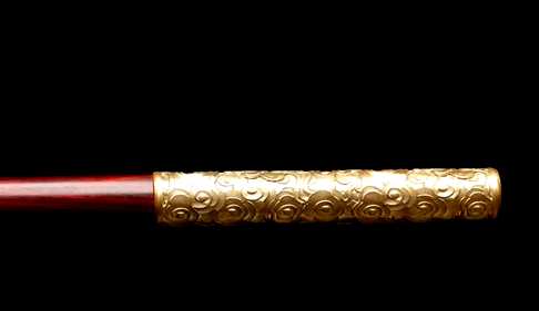如意金箍棒,印度小叶紫檀+黄铜,直径23mm长815mm重