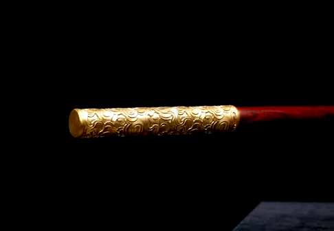 如意金箍棒,印度小叶紫檀+黄铜,直径23mm长815mm重