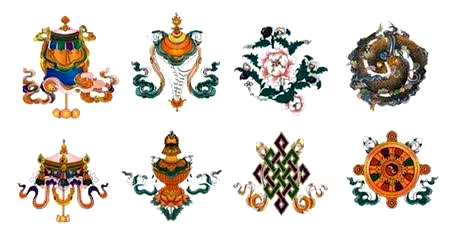 藏八宝详解编辑①宝伞：宝伞是印度皇族传统的象征物和保护伞,象