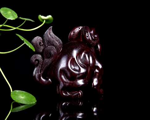印度小叶紫檀貔貅摆件野生林略包浆老料完美品相
