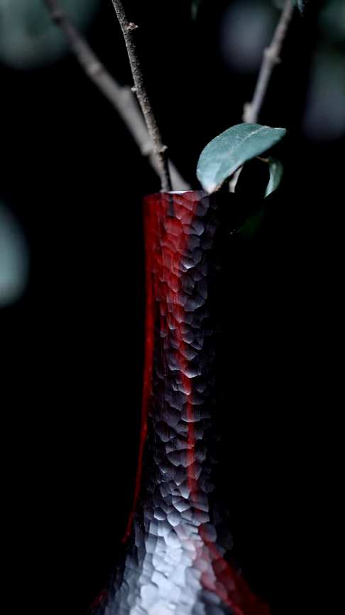 小叶紫檀锤目纹·花器直径6.2cm高15cm重171.1g