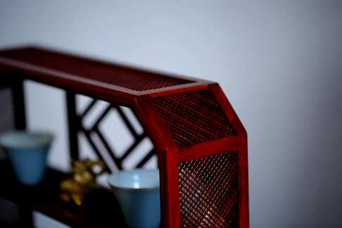 小叶紫檀方菱系列·茶边柜,待客有道,从容优雅让生活更添仪式之