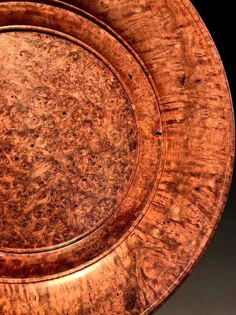 干果盘+壶托,取材爆满瘤疤缅花,一木两器,圆柔质润 置于案台茶席