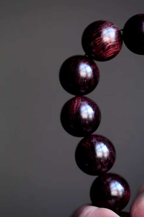 【5586】紫油梨水波纹海黄老料18mm色泽沉穆纹理清晰降香浓郁