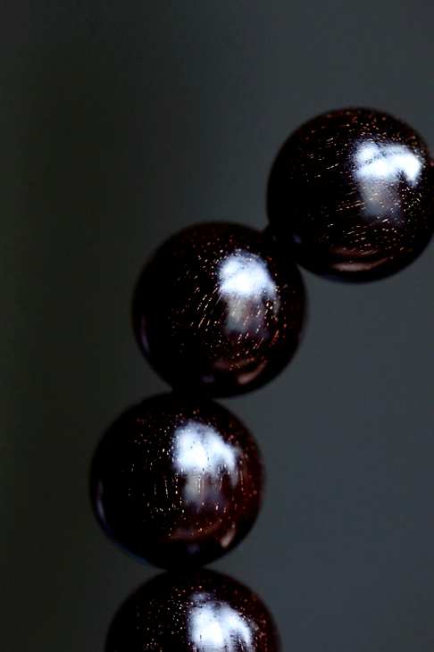 【3237】爆金星包浆高密老料玻璃质感20mm佛珠小叶紫檀重