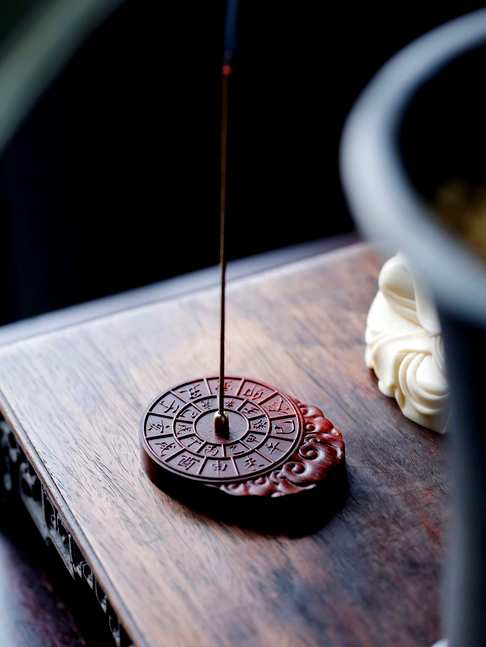 小叶紫檀【日晷】香插,香插的创意来自于被人类沿用了几千年的计
