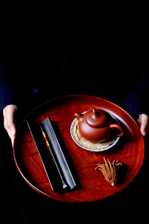 紫光檀简·茶则,料质细腻,手感温润 茶则呈弧度形,既好拿又好用
