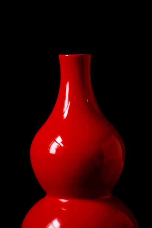 朱砂红大漆葫芦瓶