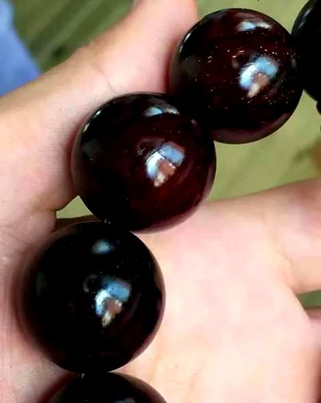 【泥料玻璃珠】印度小叶紫檀20mm佛珠