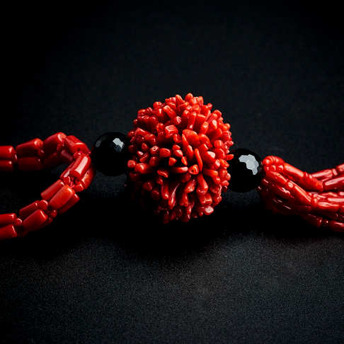 沙丁红珊瑚项链--红珊瑚-沙丁-B100916H22002