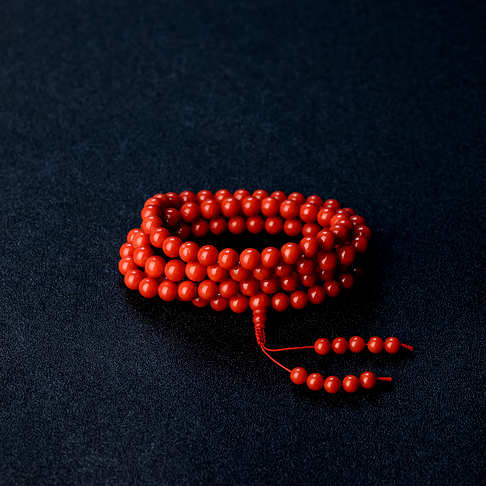 6.5mm沙丁红珊瑚佛珠--红珊瑚-沙丁-B101516L18021