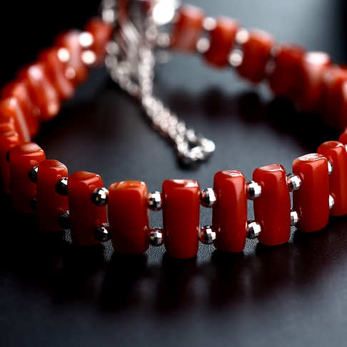 阿卡红珊瑚手排链--红珊瑚-阿卡-B107216J31002