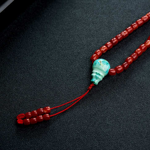 阿卡深红珊瑚桶珠项链--红珊瑚-阿卡-B107917E27001