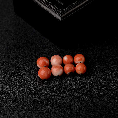 MOMO橘色珊瑚对珠（四件）--红珊瑚-MOMO-B10F517D20006