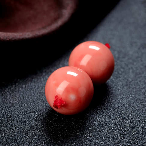 16mmMOMO珊瑚圆珠（两件）--红珊瑚-MOMO-B10H719E15001