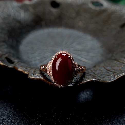 阿卡牛血红珊瑚戒指--红珊瑚-阿卡-B10J819D11002
