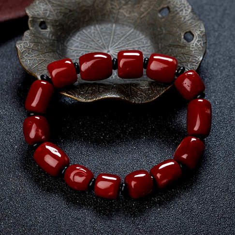 阿卡牛血红珊瑚桶珠单圈手串--红珊瑚-阿卡-B10L819E10001