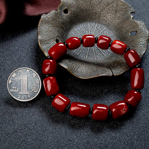 阿卡牛血红珊瑚桶珠单圈手串--红珊瑚-阿卡-B10L819E10001