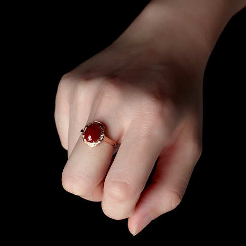 阿卡牛血红珊瑚戒指--红珊瑚-阿卡-F107721I07008