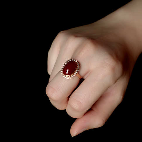 阿卡牛血红珊瑚戒指--红珊瑚-阿卡-F107722E24013