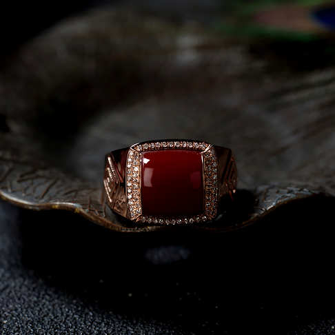 阿卡牛血红珊瑚戒指--红珊瑚-阿卡-F10DX20F07020