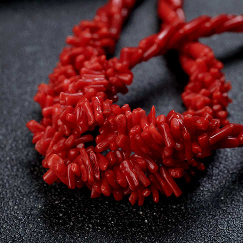 沙丁珊瑚三股项链/手链套装--红珊瑚-沙丁-定制F10CW19F29004