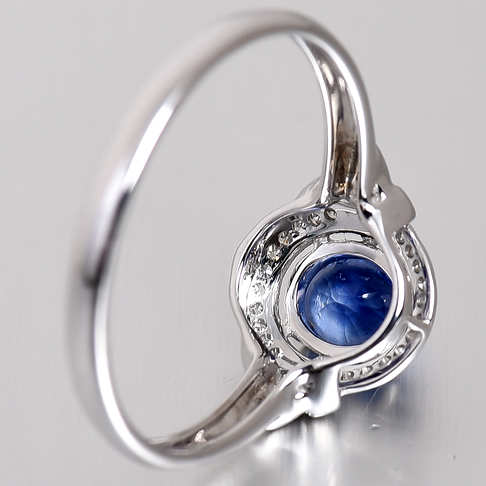 白金镶钻蓝宝石戒指--蓝宝石-A250216I12021