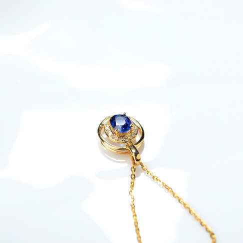 蓝色蓝宝石吊坠--蓝宝石-B250219I29006