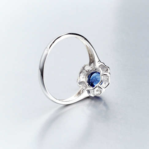 金镶钻蓝宝石戒指--蓝宝石-B250416G21002