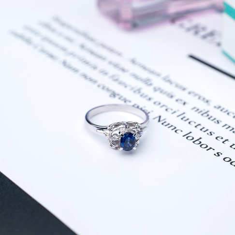 蓝紫色蓝宝石戒指--蓝宝石-B253818J05006