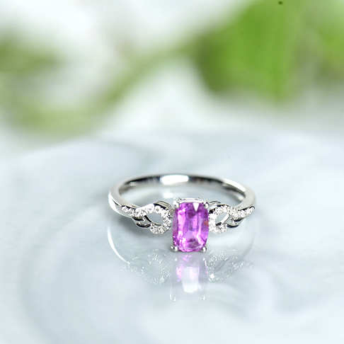 粉紫色蓝宝石戒指--蓝宝石-D25CG19I12002