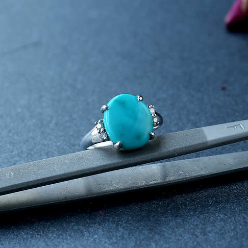高瓷蓝绿松石戒指--绿松石-221511070005