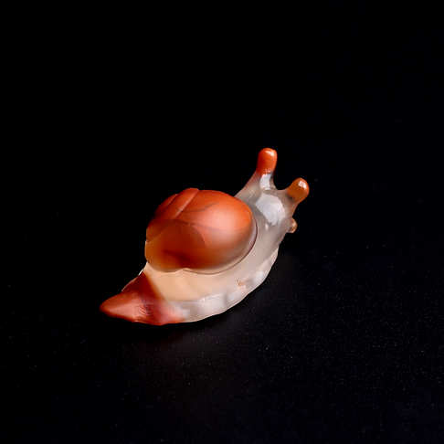 冰飘南红蜗牛摆件-南红玛瑙-四川南红-B021916I27002