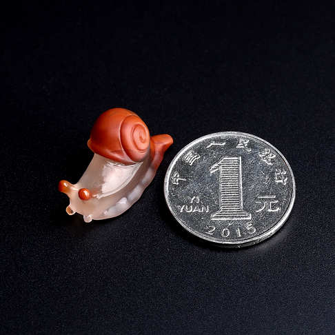 冰飘南红蜗牛摆件-南红玛瑙-四川南红-B021916I27002