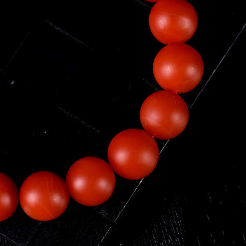 10mm柿子红南红单圈手串-南红玛瑙-保山南红-D02FP21I27002