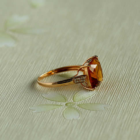 金镶钻黄水晶戒指--水晶-A040416H24027