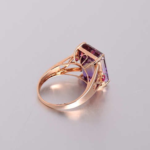金镶钻紫黄水晶戒指--水晶-A040416H24036