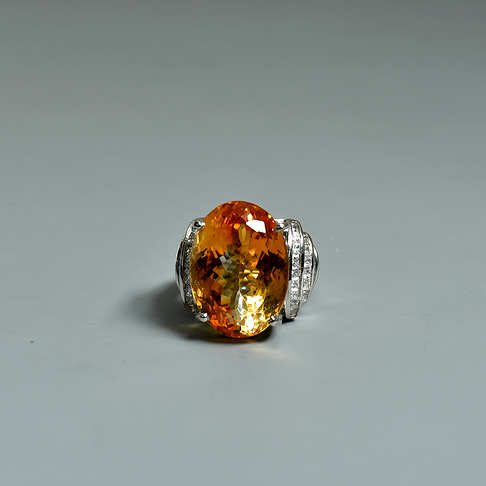 银镶锆石黄水晶戒指--水晶-A04D817C02002