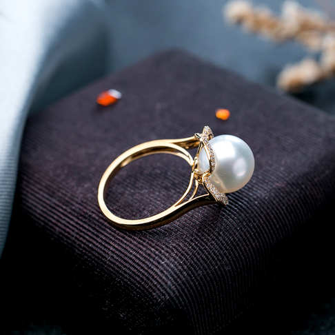 海水白色珍珠戒指--珍珠-海水珠-B38A919B26008