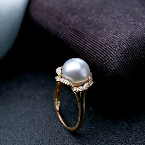 海水白色珍珠戒指--珍珠-海水珠-B38A919B26008