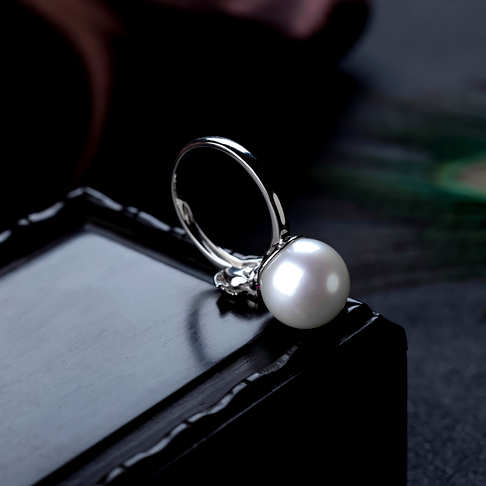海水白色珍珠戒指--珍珠-海水珠-B38AT18L15005
