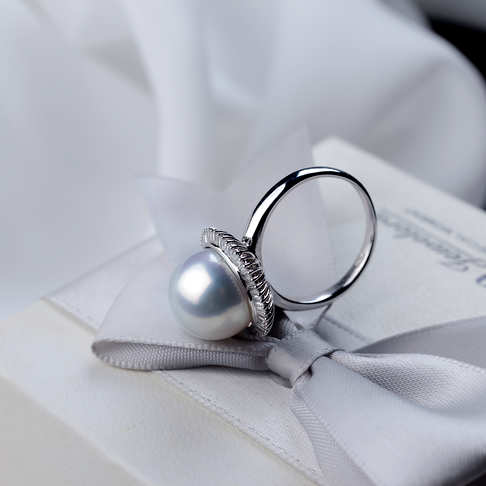白色珍珠戒指--珍珠-海水珠-B38CE19A01004