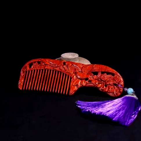 梳｜“定情信物”印度小叶紫檀木梳 礼盒装！