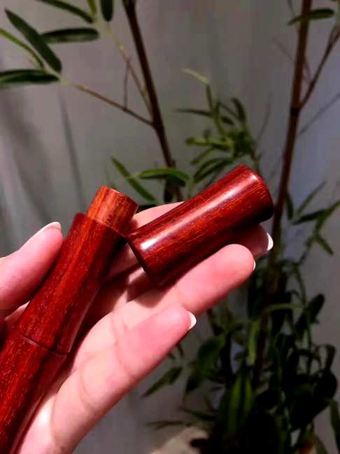 小叶紫檀竹节香筒高密高油老料整木挖长240mm直径2