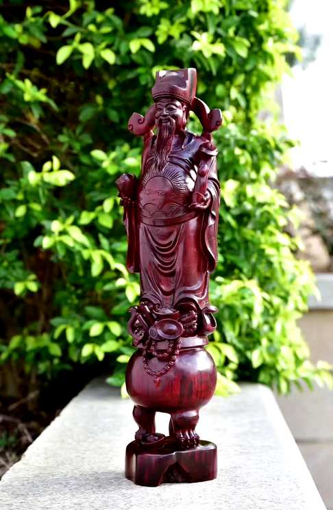 小叶紫檀“财神” 民间最喜欢的神仙之一 迎财神 财运到。一木