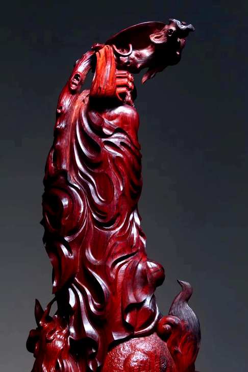 【达摩】小叶紫檀达摩根雕摆件顶级雕工！一切言语的评价都是无